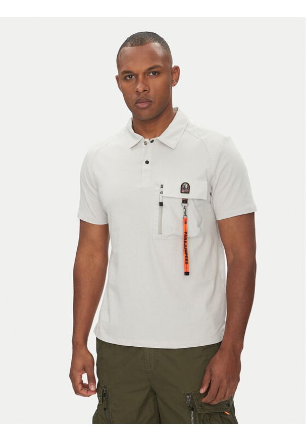 Parajumpers Polo Rescue 25SMPMPORE10 Szary Regular Fit. Typ kołnierza: polo. Kolor: szary. Materiał: bawełna