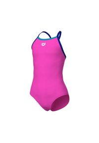 Dziewczęcy jednoczęściowy kostium kąpielowy Arena Light Drop Solid. Kolor: różowy #1