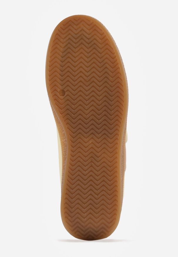 Born2be - Żółte Tenisówki w Stylu Balerinek z Zapięciem na Rzep Talwan. Okazja: na co dzień, na spacer. Zapięcie: rzepy. Kolor: żółty. Materiał: jeans. Styl: elegancki, sportowy, casual