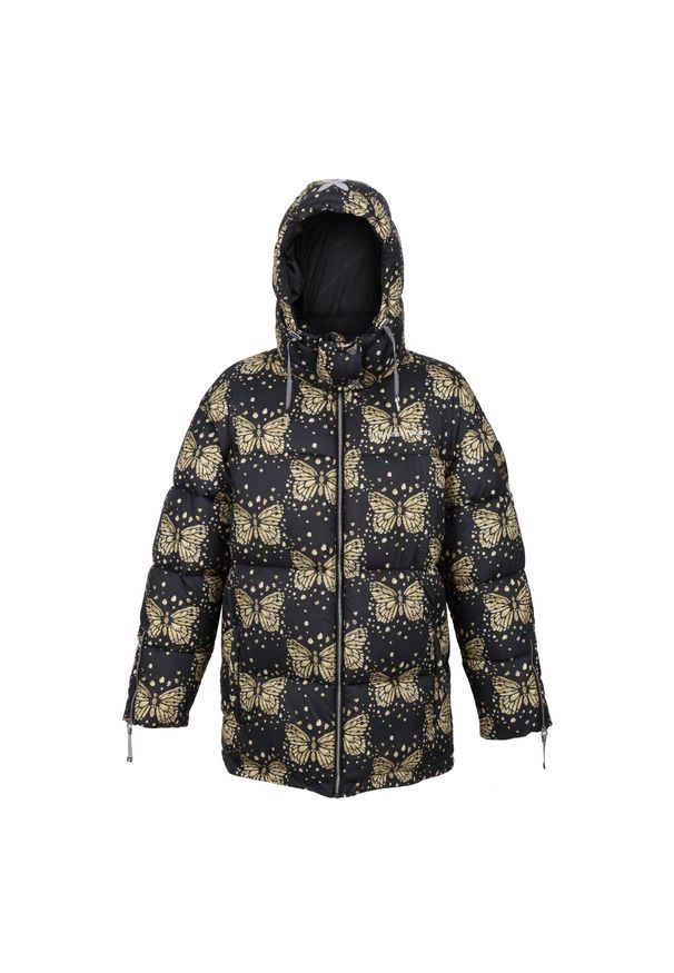 Regatta - Kurtka Damska Christian Lacroix Gallican Messangers Print Baffled Padded Jacket. Kolor: żółty, czarny, wielokolorowy. Materiał: puch. Wzór: nadruk. Sport: turystyka piesza