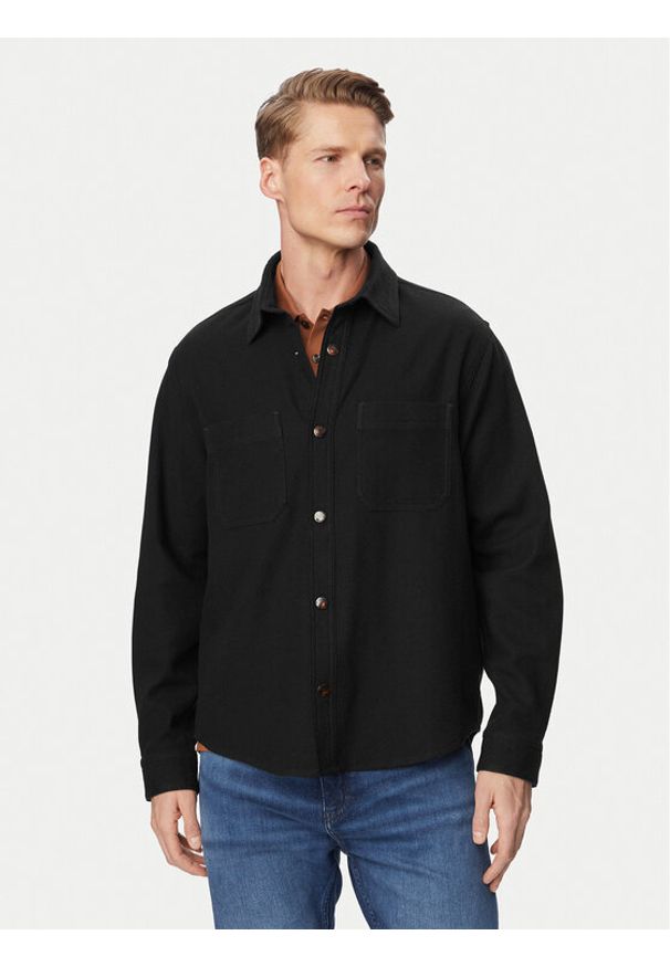 Hugo - HUGO Koszula Erato 50561706 Czarny Regular Fit. Kolor: czarny. Materiał: bawełna