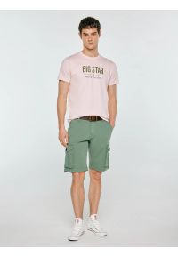 Big-Star - Szorty męskie z kieszeniami cargo khaki Morrise 303. Okazja: na co dzień. Kolor: zielony. Materiał: elastan, materiał, bawełna. Styl: sportowy, casual #5