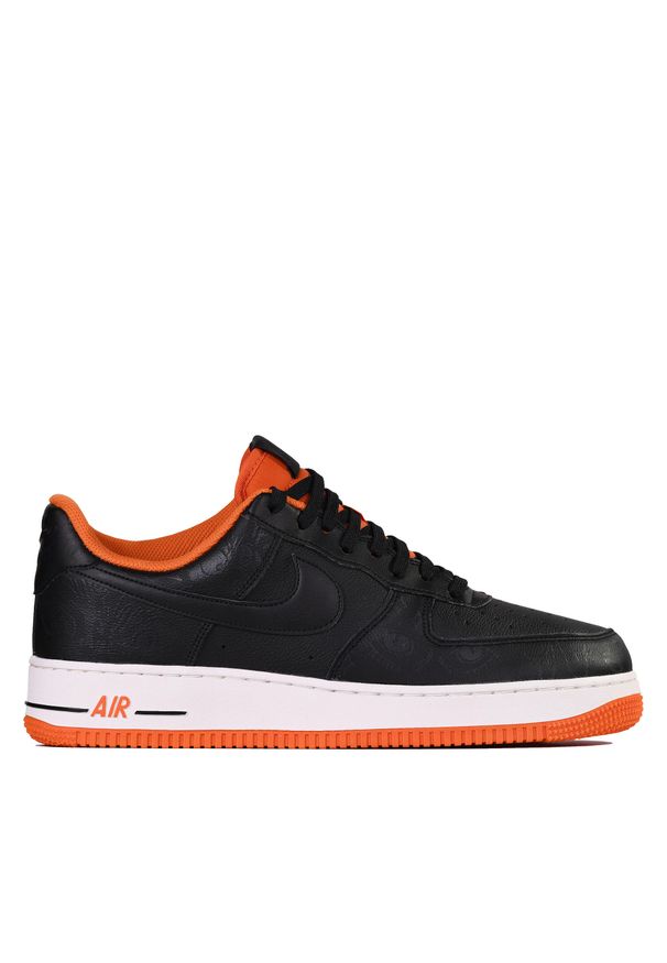 Nike - Buty do koszykówki męskie nike air force 1 low ’07 premium halloween glow. Kolor: czarny. Materiał: guma, materiał, skóra. Model: Nike Air Force. Sport: koszykówka