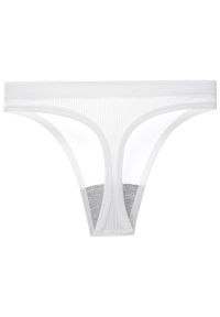 Intica - Stringi niewidoczne pod ubraniem z elastycznego materiału Nubia. Kolor: biały. Materiał: materiał