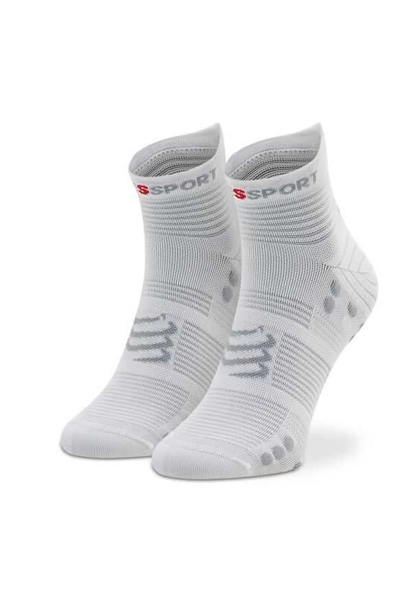 Compressport Skarpety wysokie unisex Pro Racing Socks V4.0 Run Low XU00047B_010 Biały. Kolor: biały. Materiał: materiał