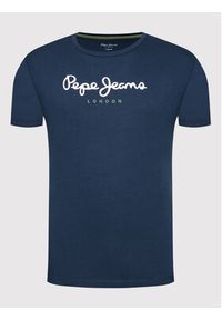 Pepe Jeans T-Shirt Eggo PM508208 Granatowy Regular Fit. Kolor: niebieski. Materiał: bawełna #4