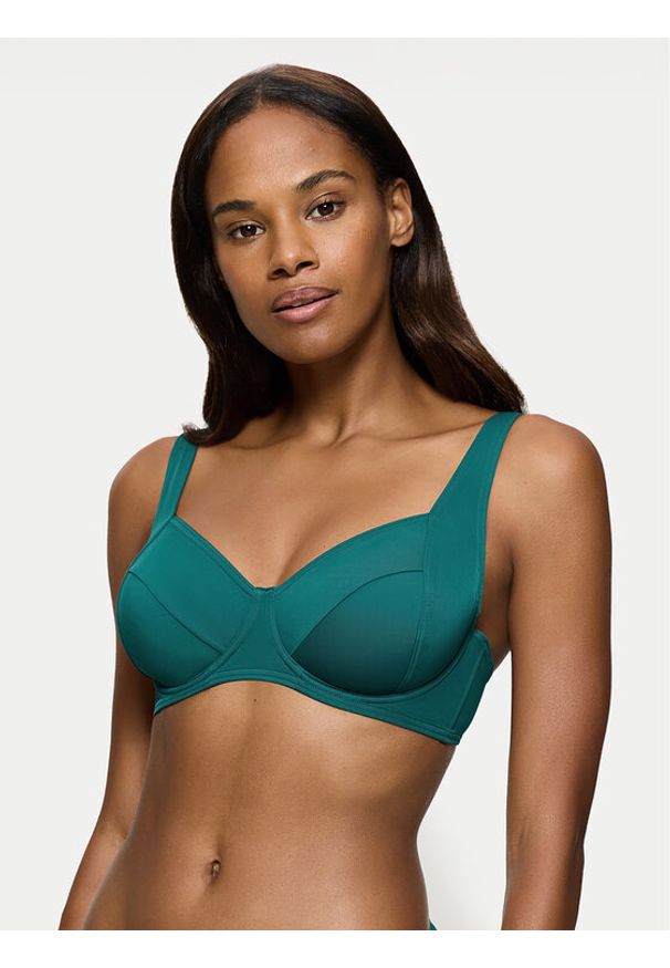 Triumph Góra od bikini Summer Mix&Match 10214534 Zielony. Kolor: zielony. Materiał: syntetyk