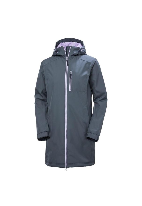 Kurtka przeciwdeszczowa damska Helly Hansen Long Belfast Winter. Kolor: niebieski. Sport: turystyka piesza