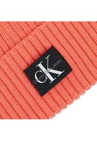 Calvin Klein Jeans Czapka Monogram K60K611030 Koralowy. Kolor: pomarańczowy. Materiał: wełna, materiał #2