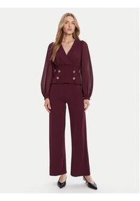 Rinascimento Spodnie materiałowe CFC0125304003 Bordowy Regular Fit. Kolor: czerwony. Materiał: syntetyk #4