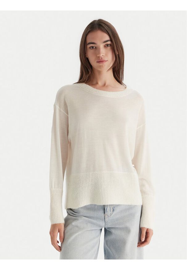 Armani Exchange Sweter XW000772 AF16602 U1003 Écru Relaxed Fit. Materiał: wełna