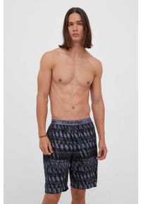 Calvin Klein Underwear szorty piżamowe męskie kolor czarny wzorzysta. Kolor: czarny. Materiał: tkanina, poliester #3