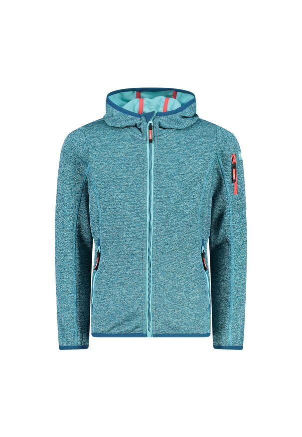 Kurtka turystyczna z kapturem dla dziewczynki CMP. Typ kołnierza: kaptur. Kolor: niebieski