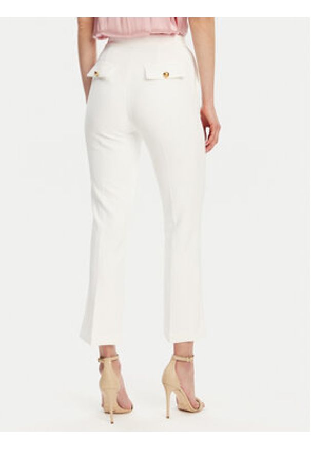 Elisabetta Franchi Spodnie materiałowe PA-089-51E2-V290 Biały Regular Fit. Kolor: biały. Materiał: syntetyk