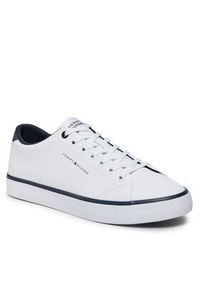 TOMMY HILFIGER - Tommy Hilfiger Sneakersy Th Hi Vulc Core Low Leather FM0FM05041 Biały. Kolor: biały. Materiał: skóra #6