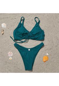 Intica - bikini push-up plażowe z regulowanymi ramiączkami Arub. Kolor: zielony. Materiał: tkanina