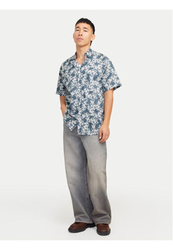 Jack & Jones - Jack&Jones Koszula Joshua 12271089 Niebieski Wide Fit. Kolor: niebieski. Materiał: bawełna