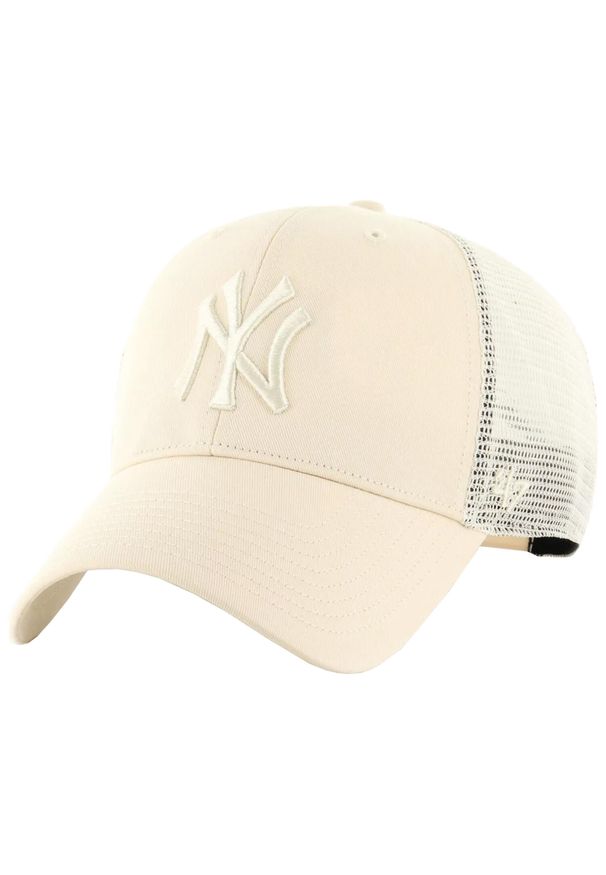 47 Brand - Czapka z daszkiem dla dorosłych MLB New York Yankees Branson Cap. Kolor: beżowy. Materiał: bawełna, poliester