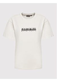 Napapijri T-Shirt S-Box NP0A4GDD Beżowy Regular Fit. Kolor: beżowy. Materiał: bawełna #5