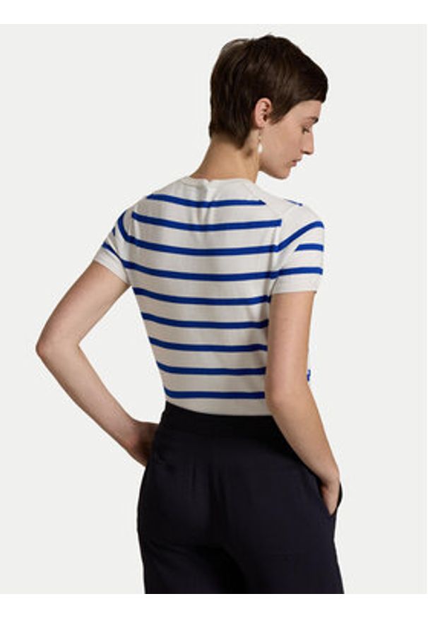 Polo Ralph Lauren Sweter 211891886006 Biały Relaxed Fit. Typ kołnierza: polo. Kolor: biały. Materiał: bawełna