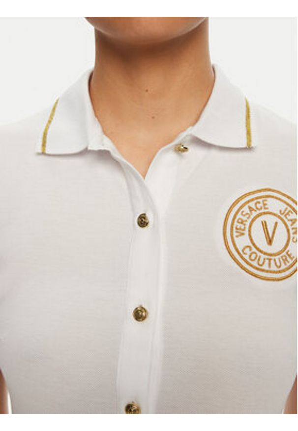 Versace Jeans Couture Sukienka codzienna 78HAOT01 Biały Regular Fit. Okazja: na co dzień. Kolor: biały. Materiał: bawełna. Typ sukienki: proste. Styl: casual