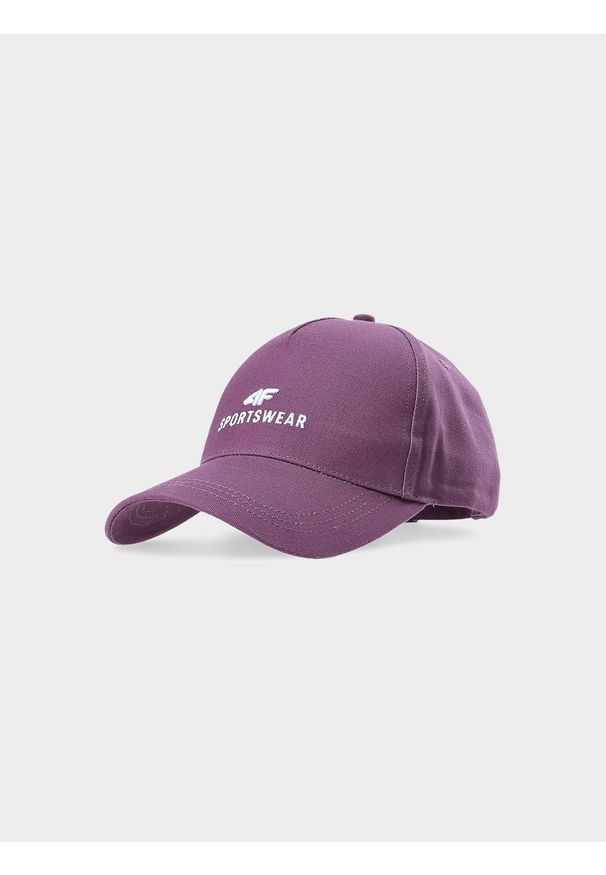 4f - 4F Czapka z daszkiem strapback uniseks - burgundowa L/XL. Kolor: czerwony. Materiał: materiał, bawełna. Wzór: haft. Sezon: lato. Styl: sportowy, klasyczny, casual
