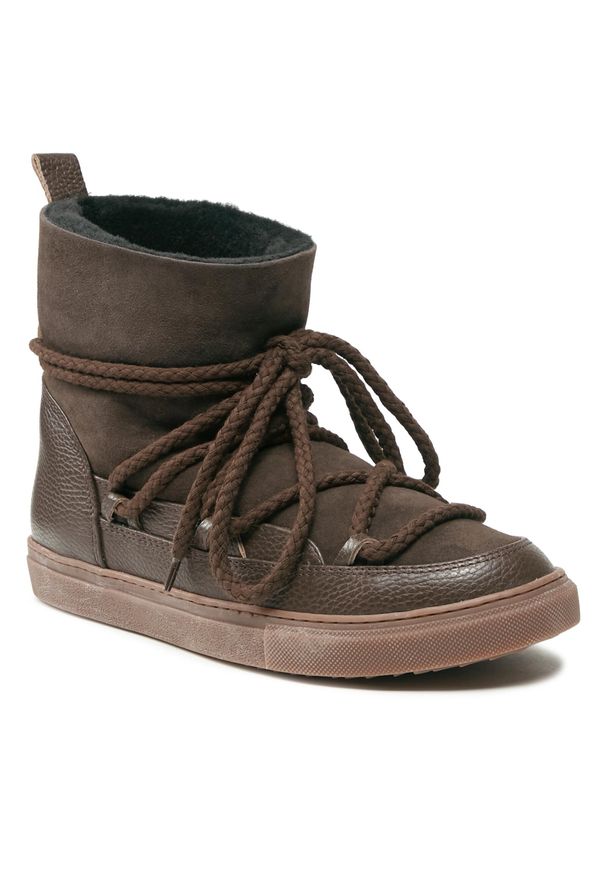 Śniegowce Inuikii Sneaker Classic 50202-001 Dark Brown. Kolor: brązowy. Materiał: skóra