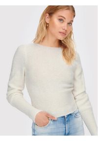 only - ONLY Sweter Lella 15260678 Biały Slim Fit. Kolor: biały. Materiał: syntetyk #6