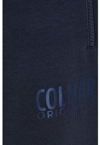 Colmar spodnie męskie kolor granatowy gładkie. Kolor: niebieski. Materiał: dzianina. Wzór: gładki