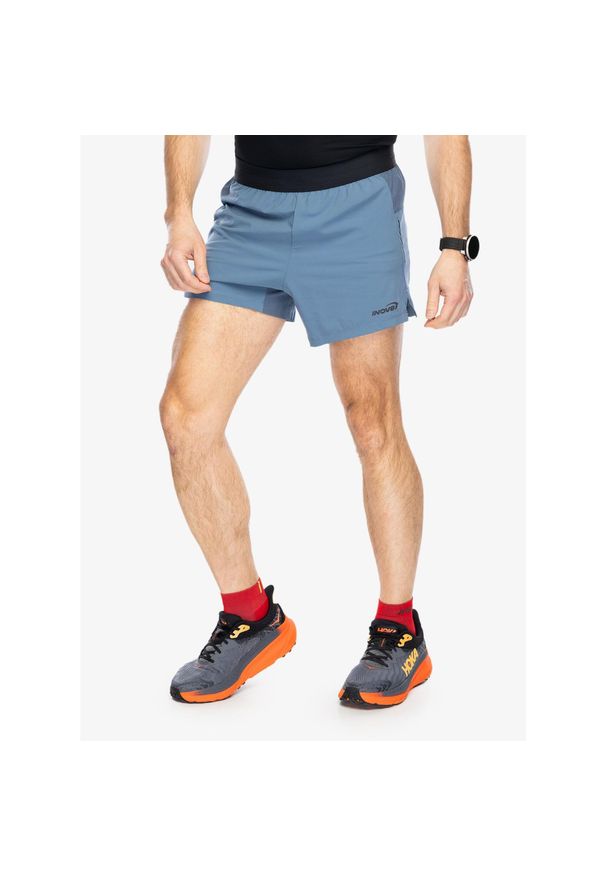 Spodenki do biegania męskie Inov-8 Race Elite 5 Short. Kolor: niebieski. Długość: krótkie. Sezon: lato