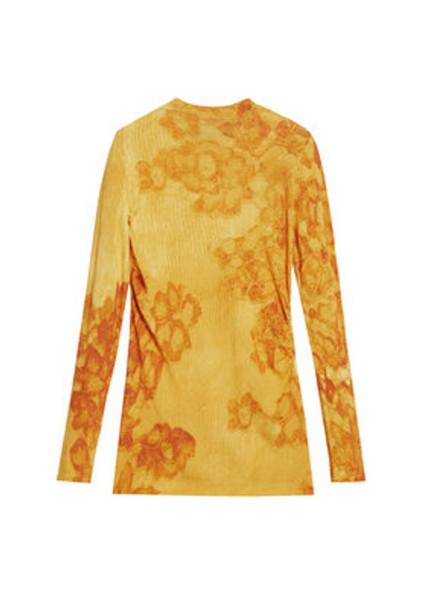 Desigual Golf Ottawa 25WWJF38 Żółty Regular Fit. Typ kołnierza: golf. Kolor: żółty. Materiał: syntetyk