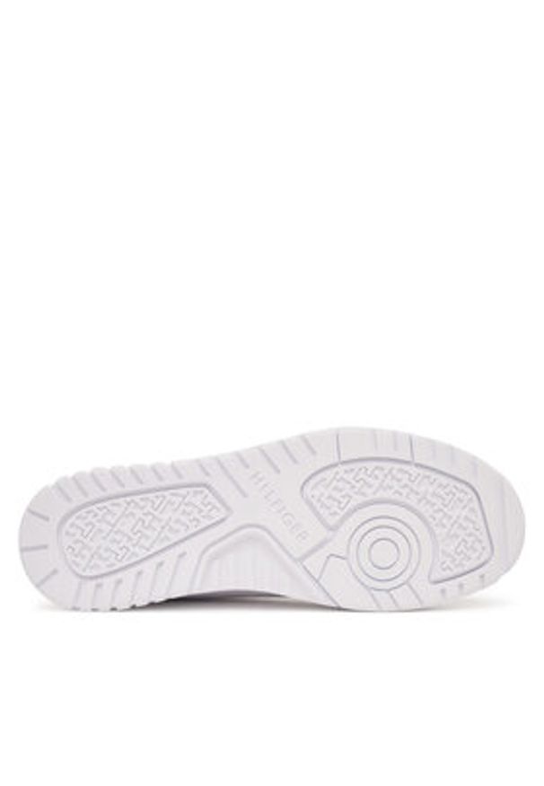 TOMMY HILFIGER - Tommy Hilfiger Sneakersy Th Basket Core Leather FM0FM05927 Biały. Kolor: biały. Materiał: skóra