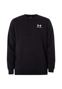 Bluza fitness męska Under Armour Essential Fleece Crew. Kolor: czarny, wielokolorowy. Sport: fitness
