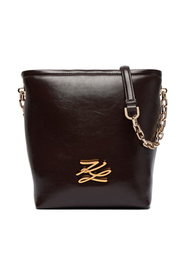 Karl Lagerfeld - KARL LAGERFELD Torebka A4W30103 Brązowy. Kolor: brązowy. Materiał: skórzane