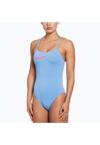 Strój pływacki jednoczęściowy damski Nike Hydrastrong Adjustable Crossback unive. Kolor: niebieski