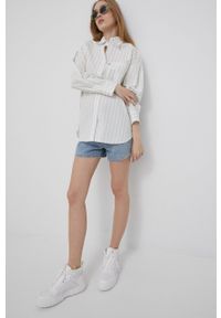 Levi's® - Levi's koszula bawełniana damska kolor biały relaxed z kołnierzykiem klasycznym. Okazja: na spotkanie biznesowe. Typ kołnierza: kołnierzyk klasyczny. Kolor: biały. Materiał: bawełna. Styl: klasyczny #2