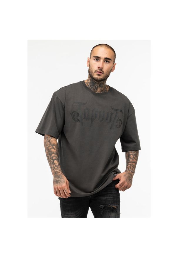 TAPOUT - Koszulka Tapout Simply Believe. Kolor: szary, wielokolorowy, czarny. Wzór: nadruk