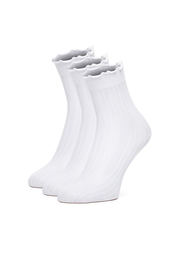 Nine West Skarpety CEO_AS_NW_01_Z_AW25 (3-PACK) Biały. Kolor: biały. Materiał: nylon, materiał