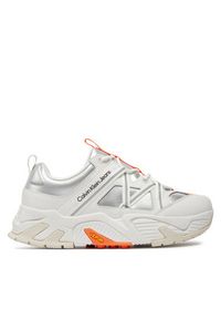 Calvin Klein Jeans Sneakersy Chunky Runner Vibram Refl YM0YM00717 Biały. Kolor: biały. Materiał: skóra