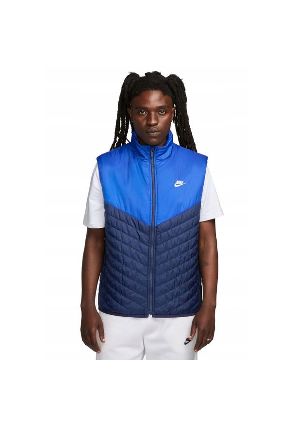 Nike - Kurtka Męska ThermaFit Windrunner. Kolor: niebieski. Sport: turystyka piesza