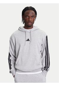 Adidas - adidas Bluza Essentials 3-Stripes JD1871 Szary Regular Fit. Kolor: szary. Materiał: syntetyk, bawełna #1
