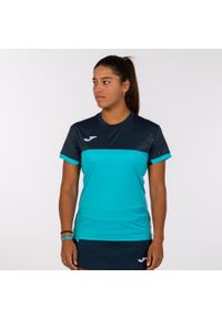 Koszulka do tenisa z krótkim rekawem damska Joma SHORT SLEEVE T- SHIRT. Kolor: niebieski. Długość: krótkie. Sport: tenis