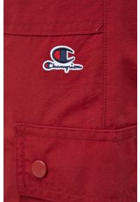 Champion Spodnie 114565 damskie kolor bordowy gładkie. Stan: podwyższony. Kolor: czerwony. Materiał: tkanina. Wzór: gładki #4