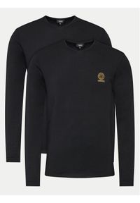 VERSACE - Versace Komplet 2 longsleeve AU10197 Czarny Slim Fit. Kolor: czarny. Materiał: bawełna. Długość rękawa: długi rękaw #1