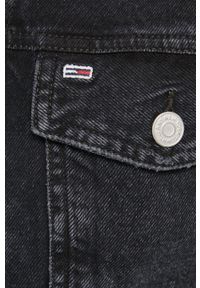 Tommy Jeans kurtka jeansowa damska kolor czarny przejściowa oversize. Kolor: czarny. Materiał: bawełna, denim #3