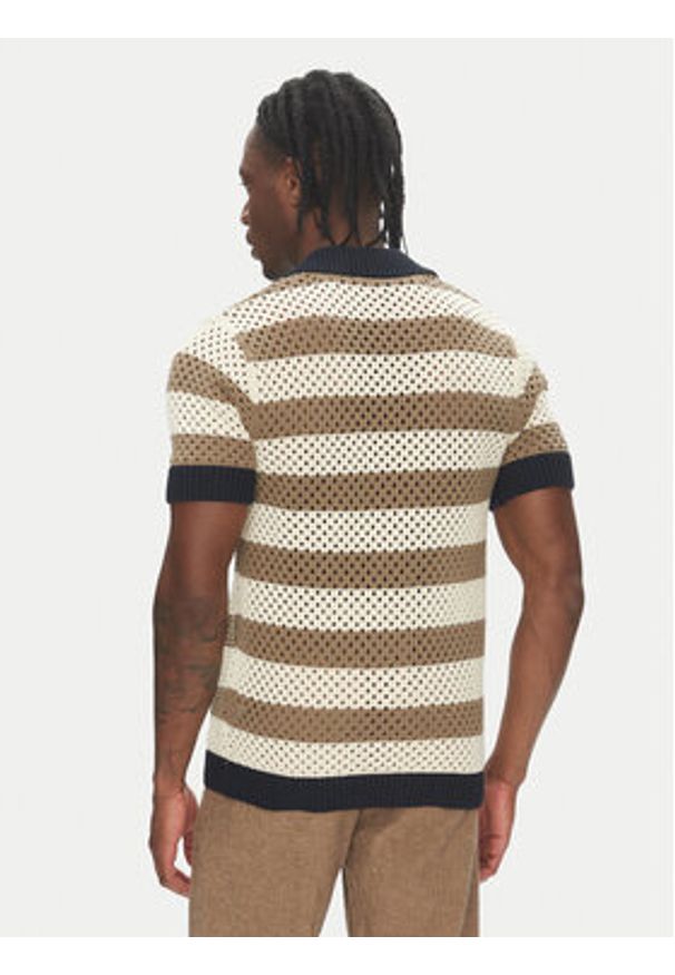 Lindbergh Kardigan 30-804112 Beżowy Relaxed Fit. Kolor: beżowy. Materiał: bawełna