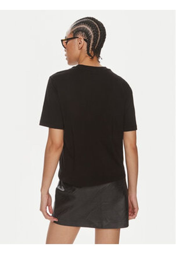 Patrizia Pepe T-Shirt 2M4389/J089-K103 Czarny Regular Fit. Kolor: czarny. Materiał: bawełna