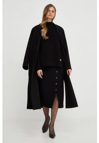 MICHAEL Michael Kors sweter wełniany damski kolor czarny ciepły z półgolfem. Kolor: czarny. Materiał: wełna. Długość rękawa: długi rękaw. Długość: długie #2
