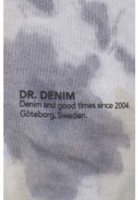 Dr. Denim bluza bawełniana damska kolor szary z kapturem wzorzysta. Typ kołnierza: kaptur. Kolor: szary. Materiał: bawełna, denim #2