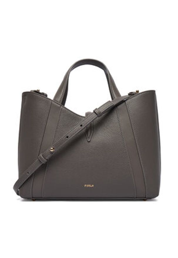 Furla Torebka Goccia Shopper Bag S WB01789 BX3353 KH 4283S Szary. Kolor: szary. Materiał: skórzane